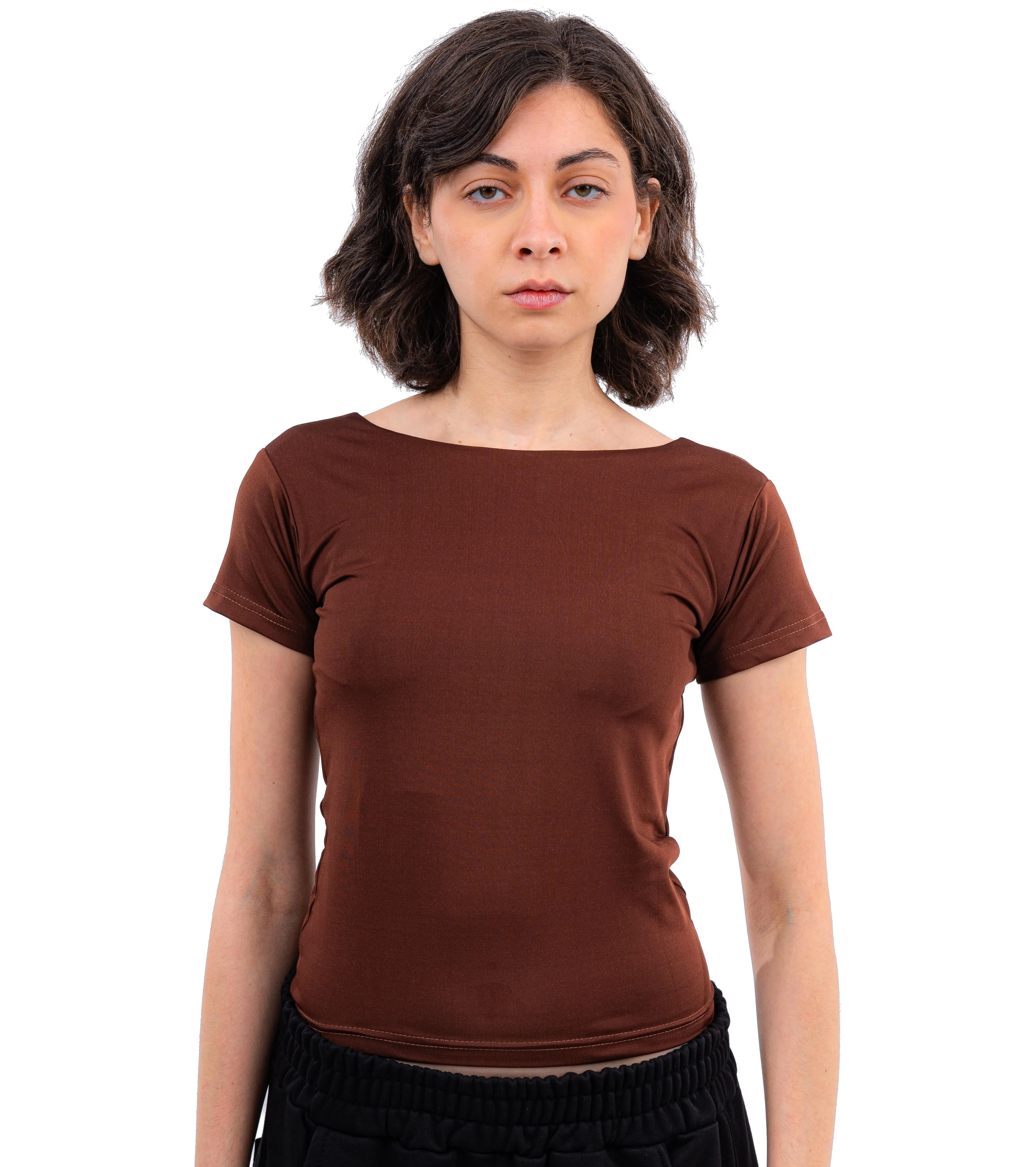 Initials Backless Short Sleeves Top - Image 38