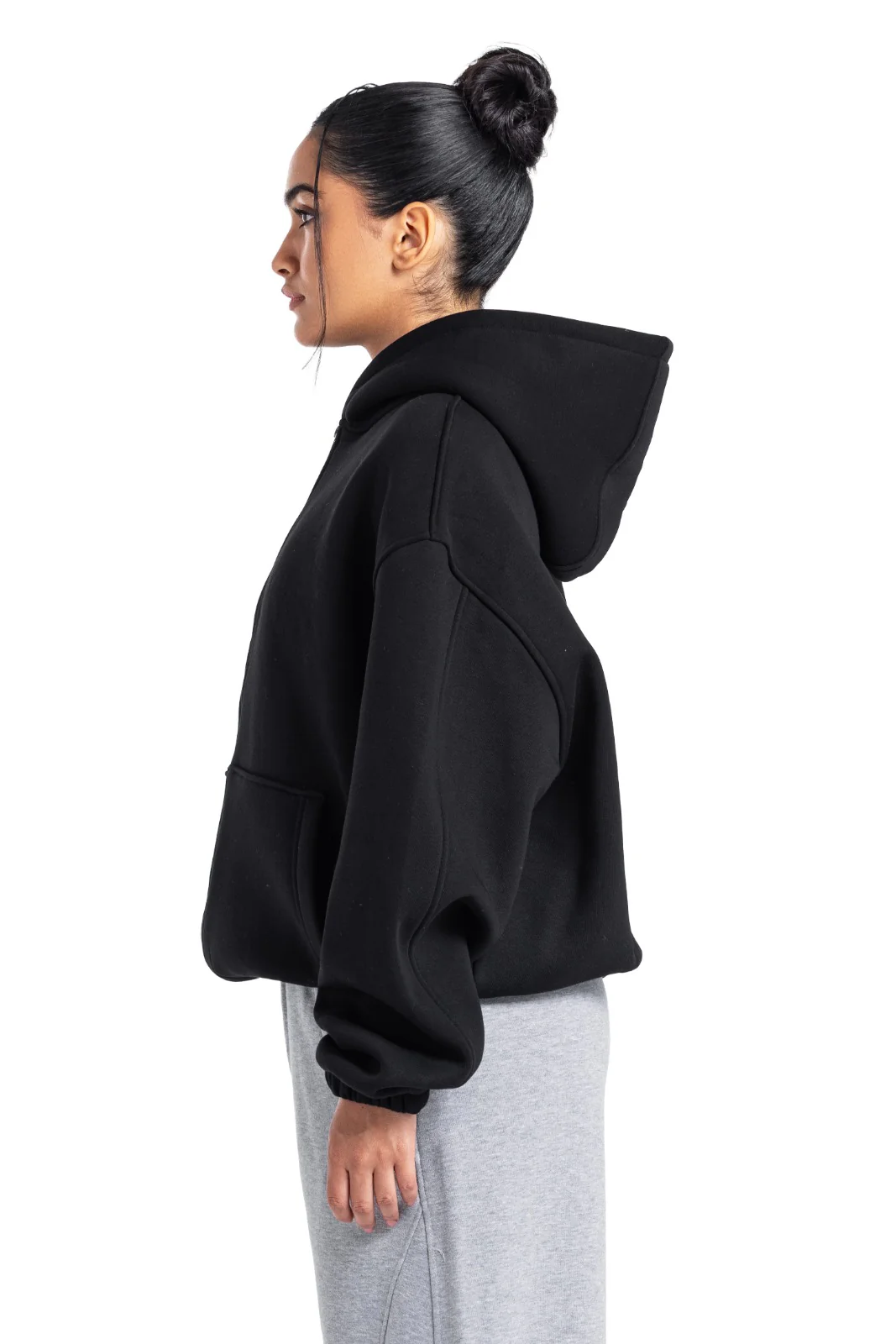 Initials Boxy Zip-Up Sweater - Image 6
