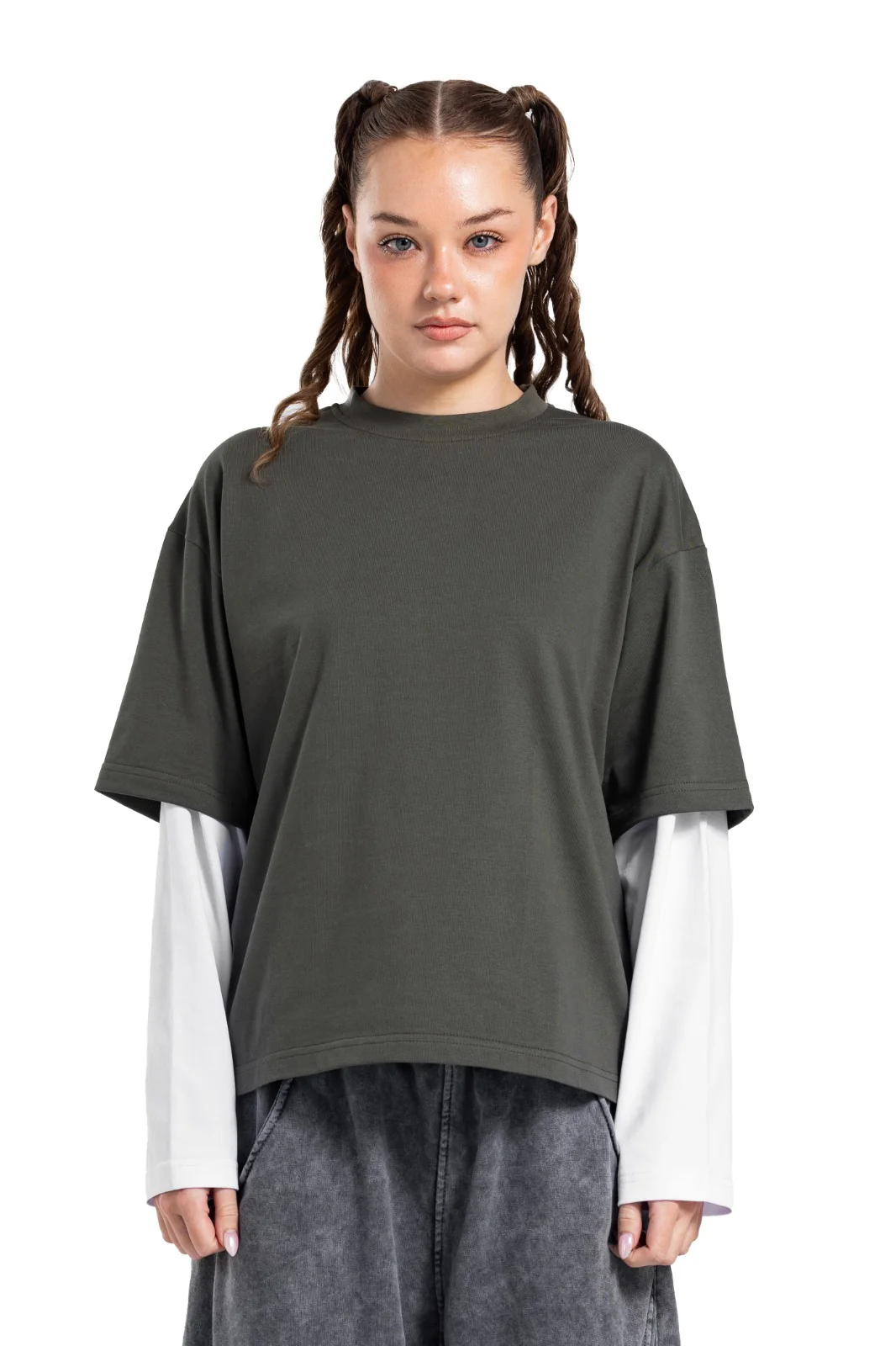 Initials Double Sleeve Boxy T-shirt - Image 23